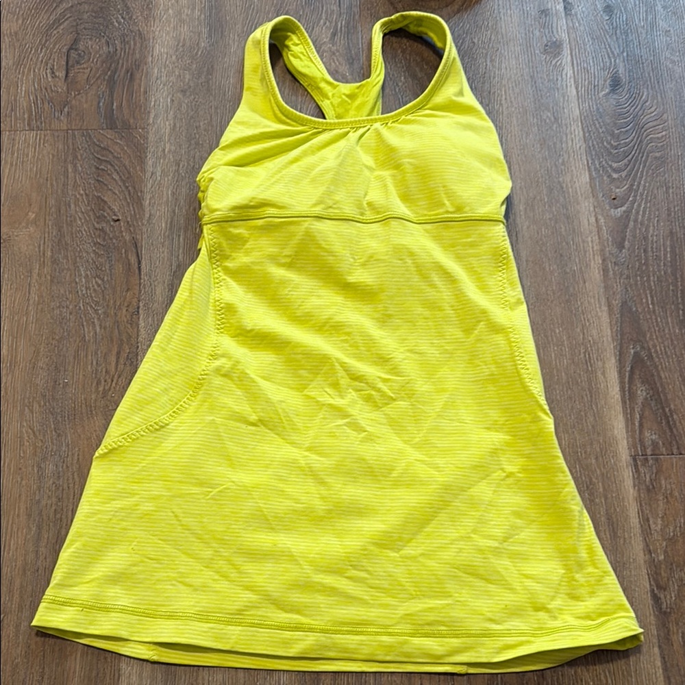 Lululemon Yellow Racerback Sports Bra